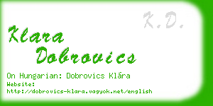 klara dobrovics business card